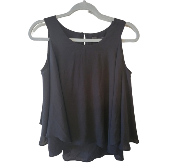 NWT BCBG Trapeze Black Chiffon Top Size Small - Picture 2 of 4